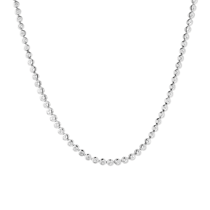 Diamond Bezel Tennis Necklace