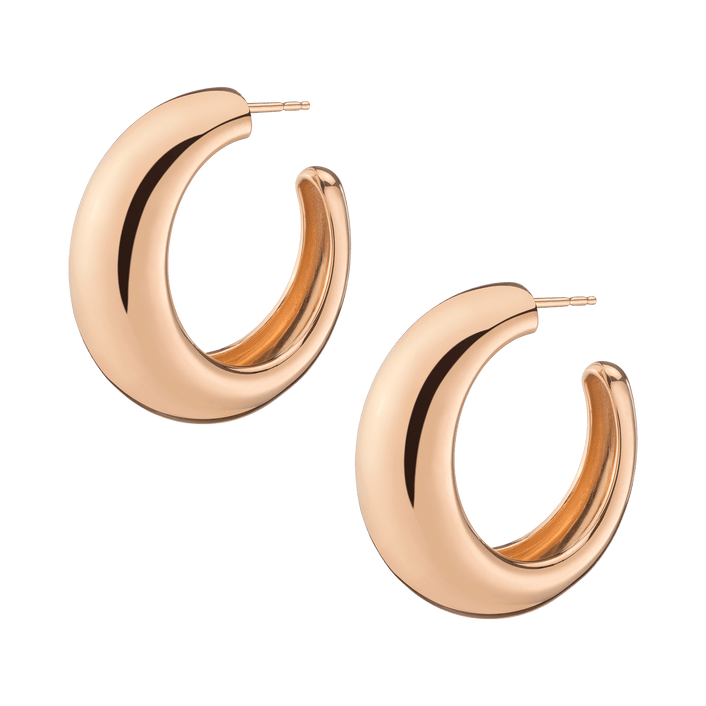 Gold Smooth Arch Hoops Large