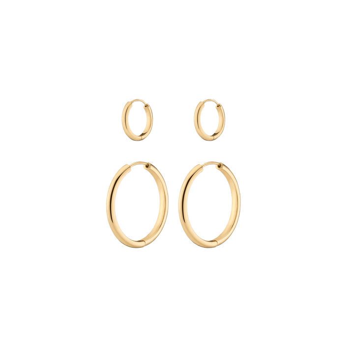 Endless Gold Hoop Earrings Set