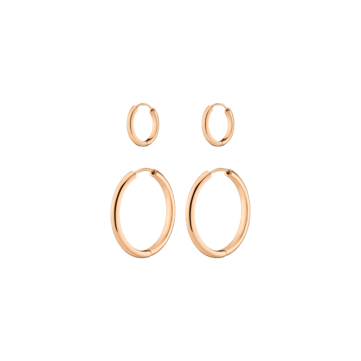 Endless Gold Hoop Earrings Set