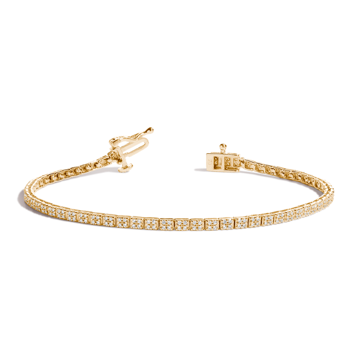 Diamond Cluster Tennis Bracelet