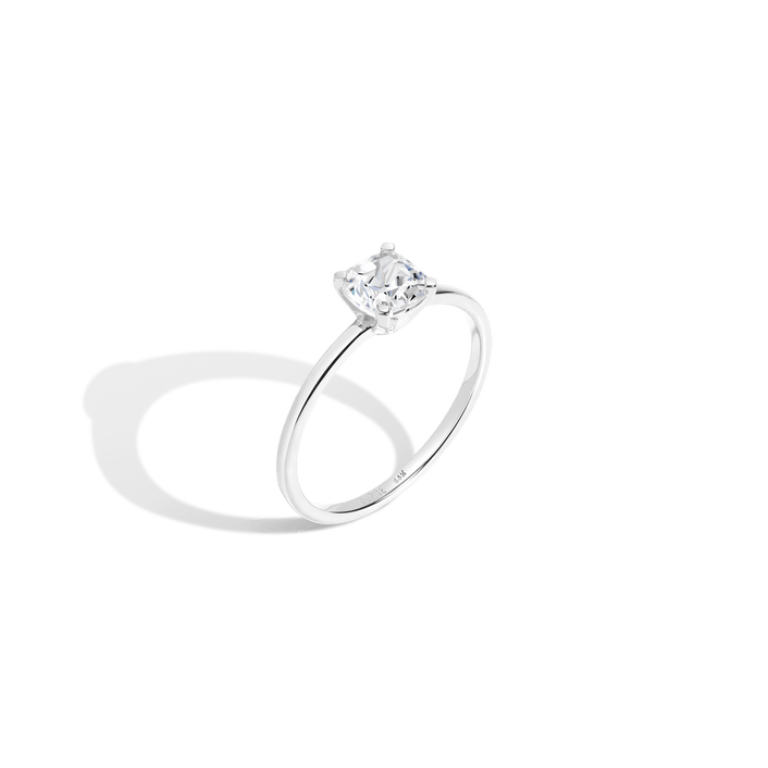 Cushion Cut Solitaire Diamond Ring