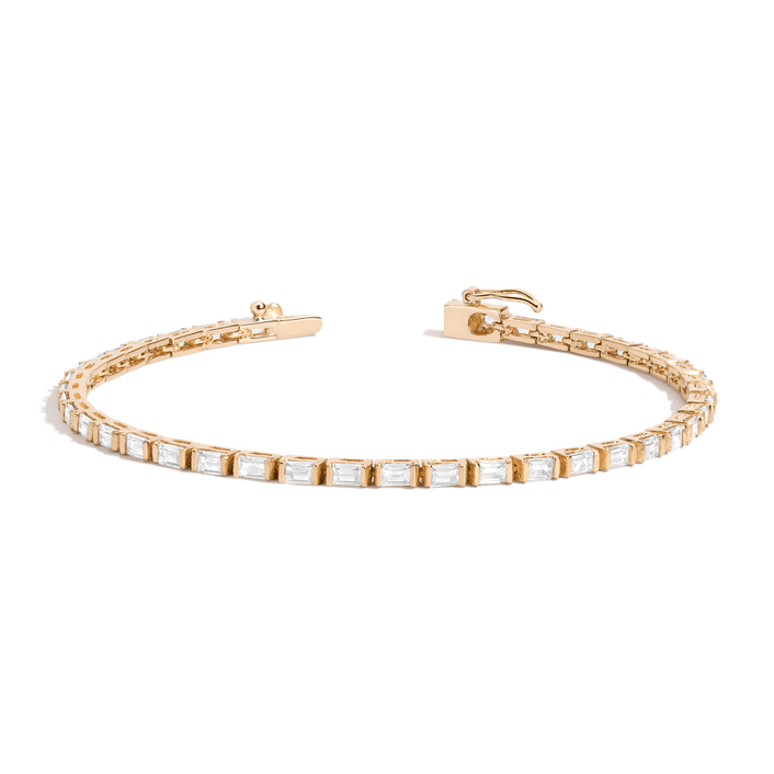 Horizontal Baguette Diamond Tennis Bracelet