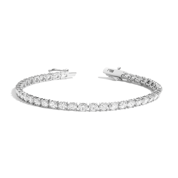 Horizontal Oval Lab Grown Diamond Tennis Bracelet