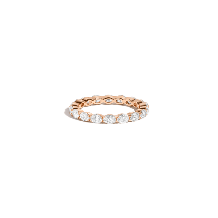 Horizontal Oval Diamond Eternity Ring