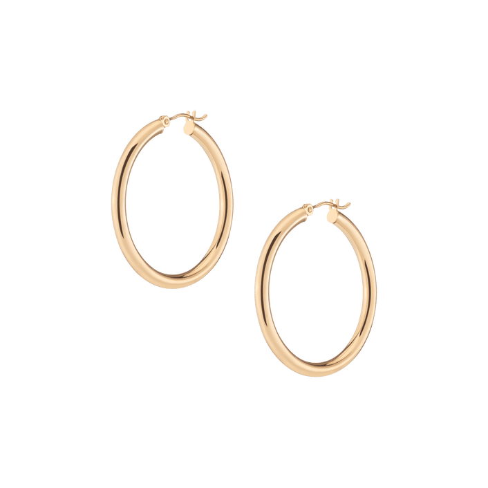 Gold Hoop Earrings - 3mm