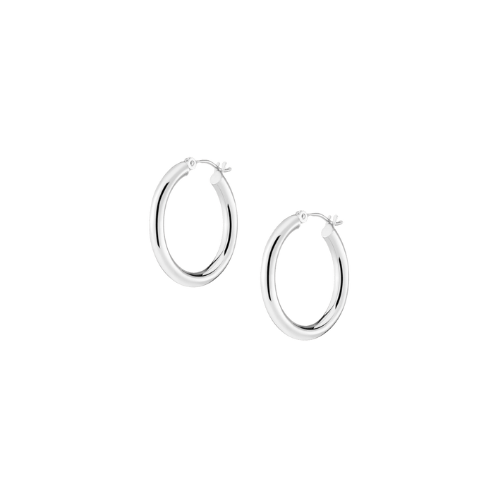 Silver Hoop Earrings - 3mm