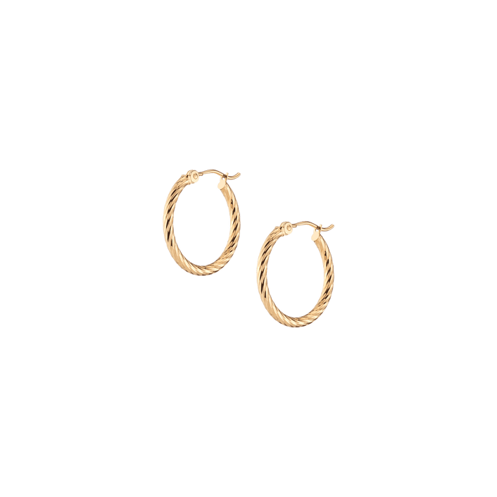 Thin Twisted Hoop Earrings