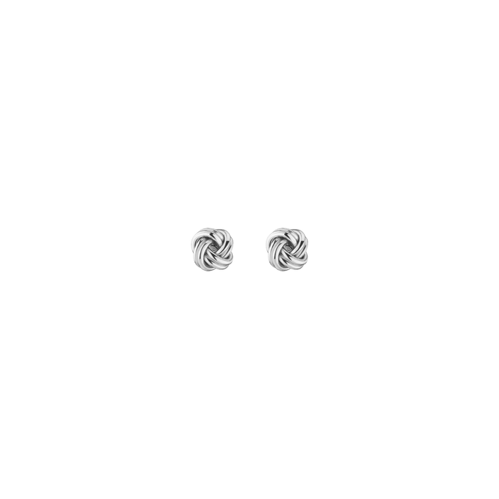 Silver Knot Stud Earrings