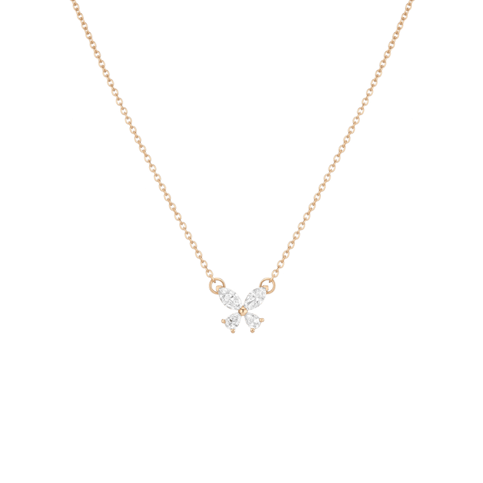 White Sapphire Butterfly Necklace