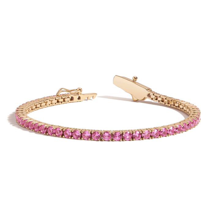 Pink Sapphire Tennis Bracelet