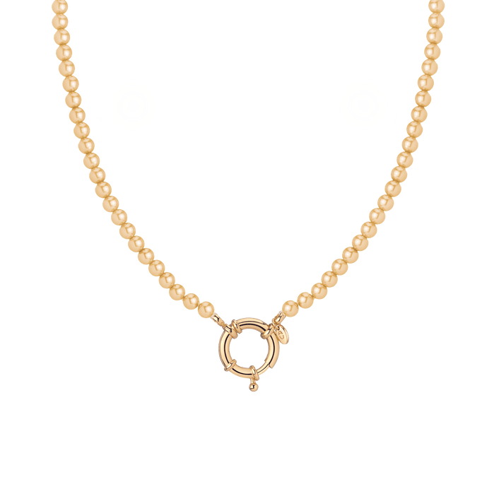 Antique Golden Pearl Aura Necklace