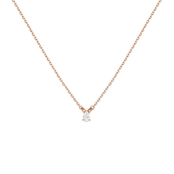 Pear Lab Grown Diamond Solitaire Necklace