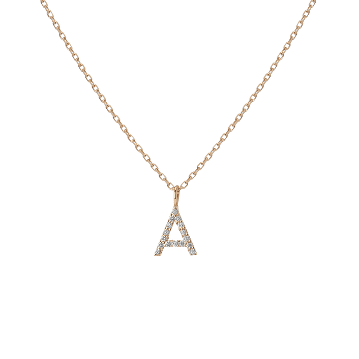 Classic Diamond Letter Necklace