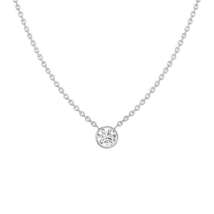 Extra Large Diamond Bezel Necklace