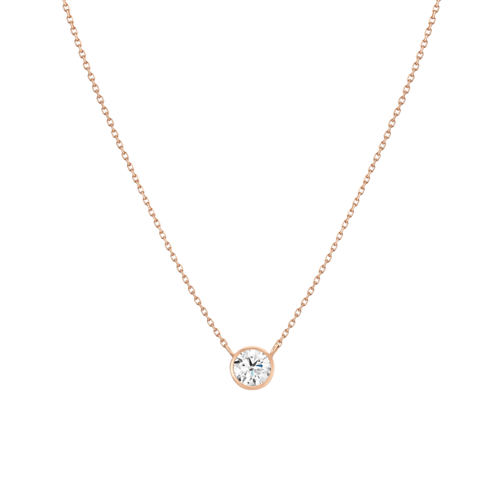 Large Diamond Bezel Necklace