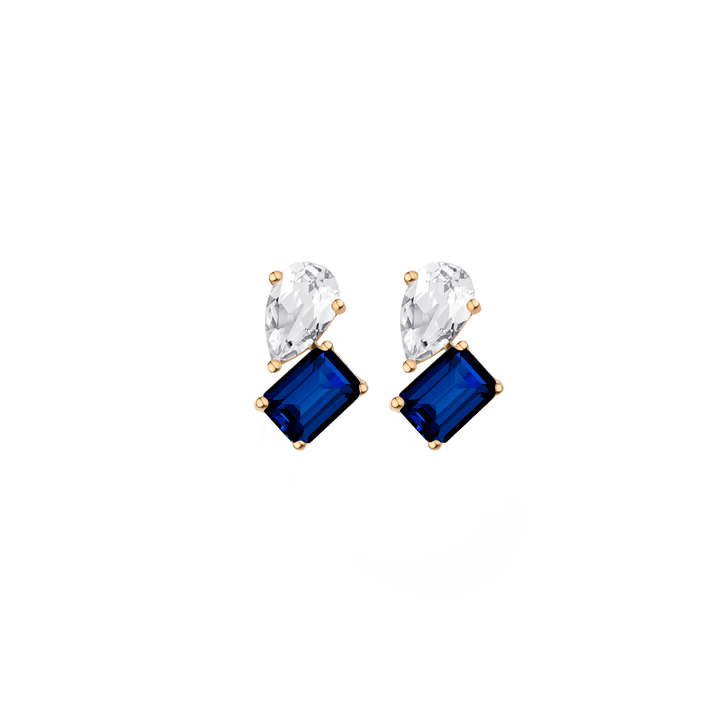 Toi et Moi Gemstone Vintage Earring