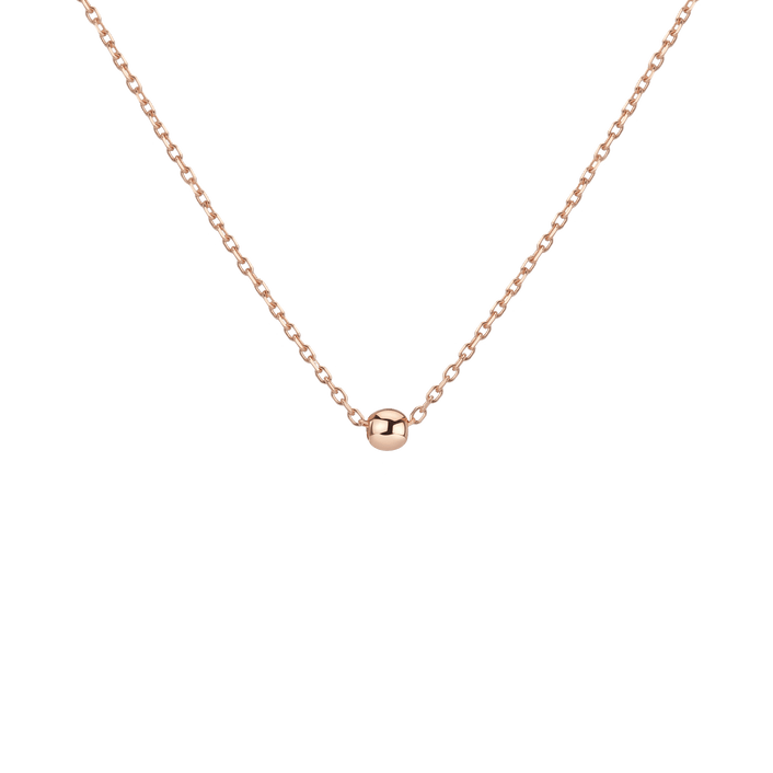 Solid Gold Ball Pendant Necklace