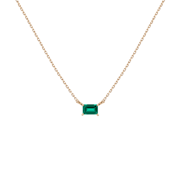 Birthstone Baguette Necklace