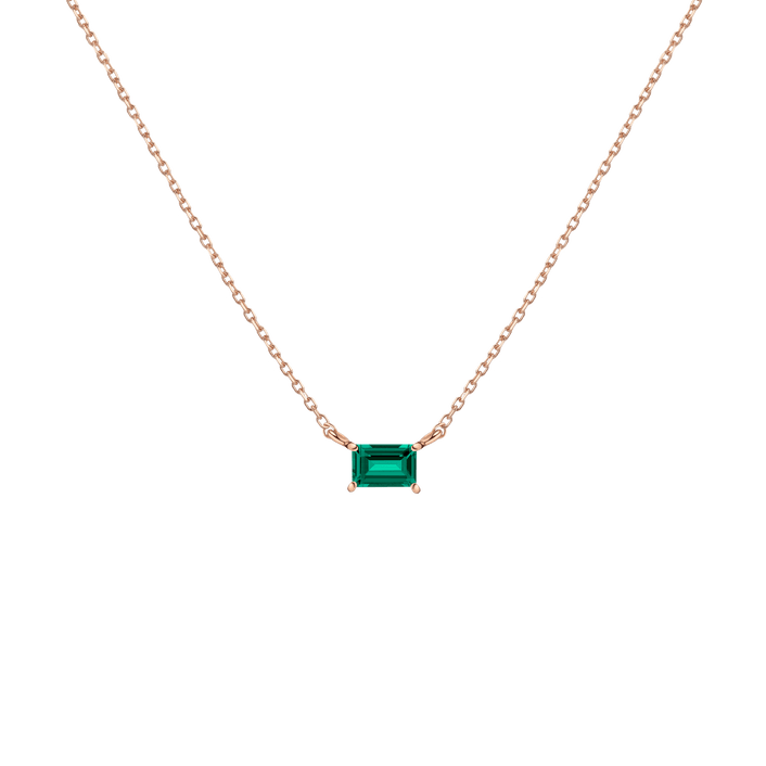 Birthstone Baguette Necklace