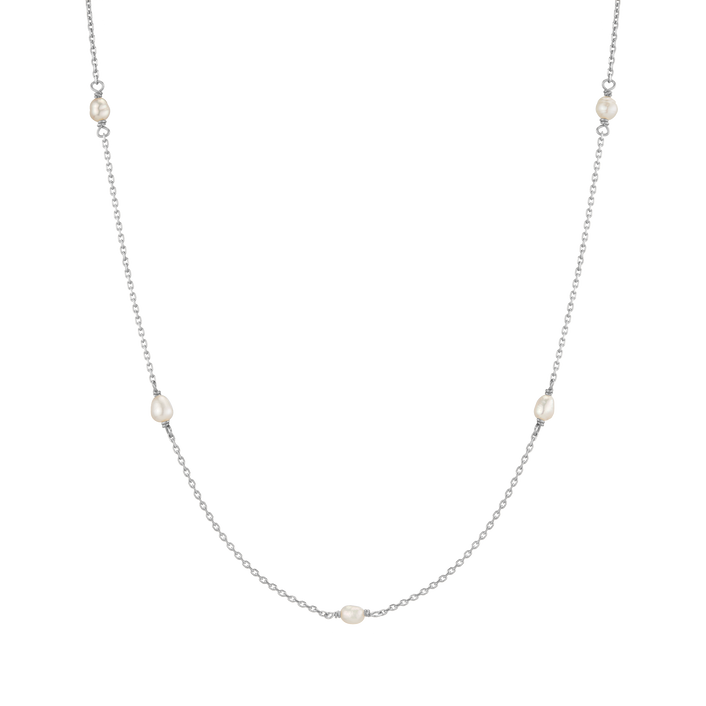 Organic Pearl Station Necklace