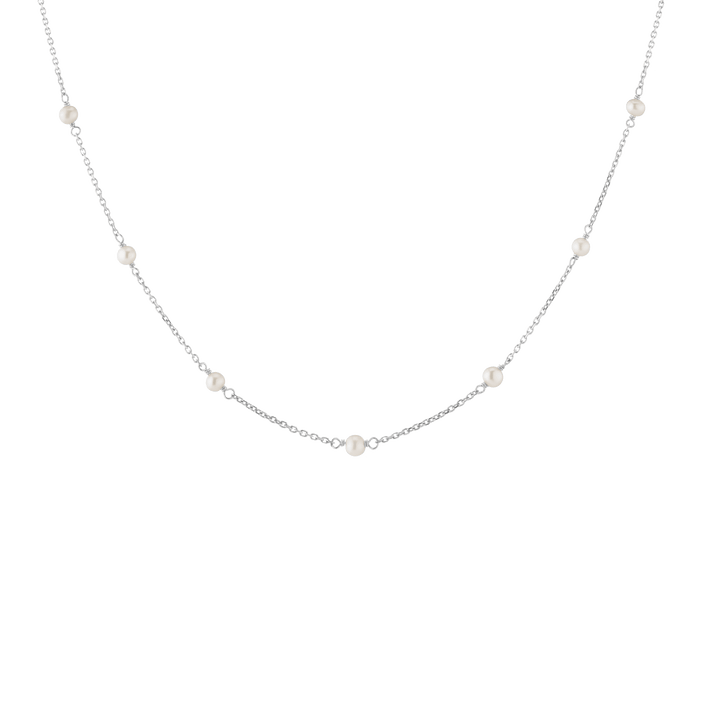 Classic Pearl Station Necklace