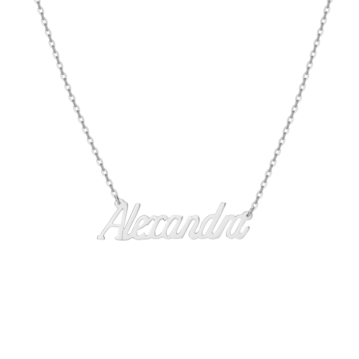 Gold Script Name Necklace