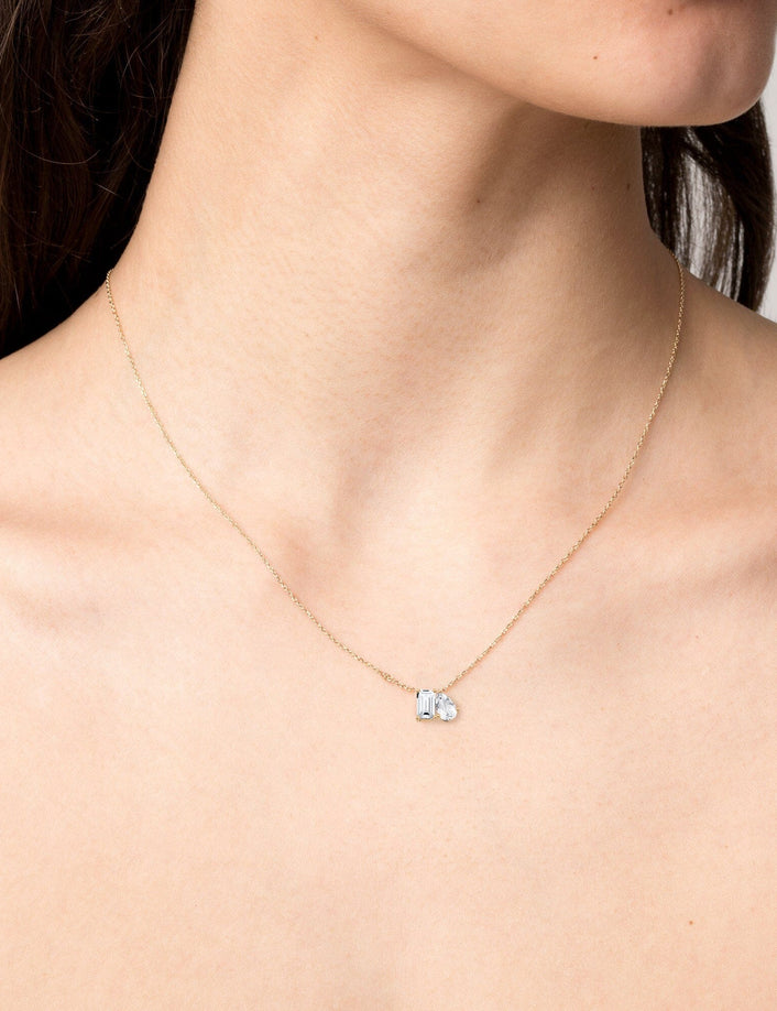 Toi et Moi Gemstone Mini Classic Necklace