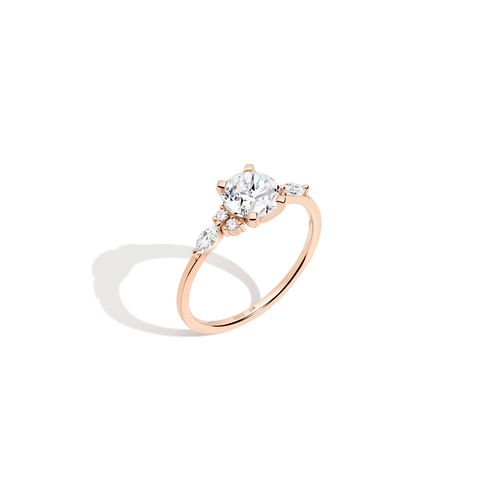 Round Floral Diamond Ring