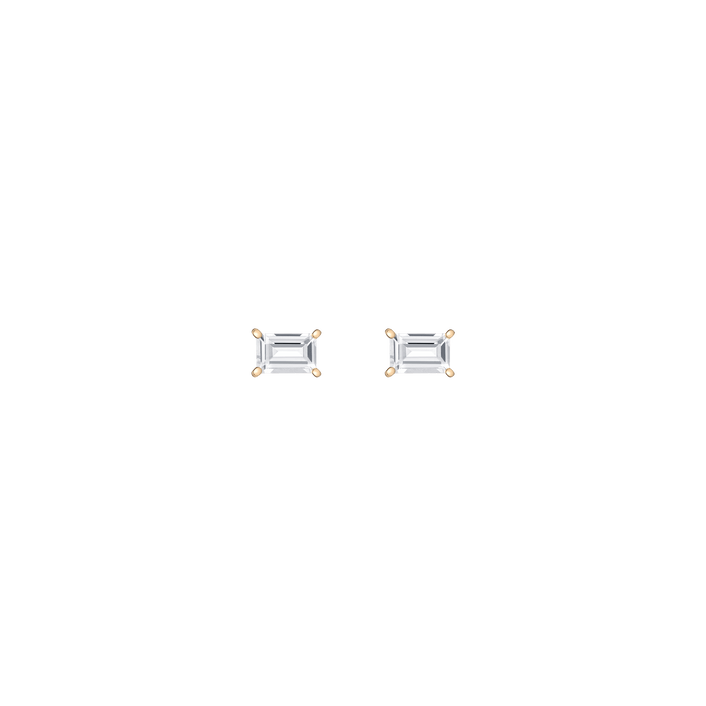 Birthstone Baguette Studs