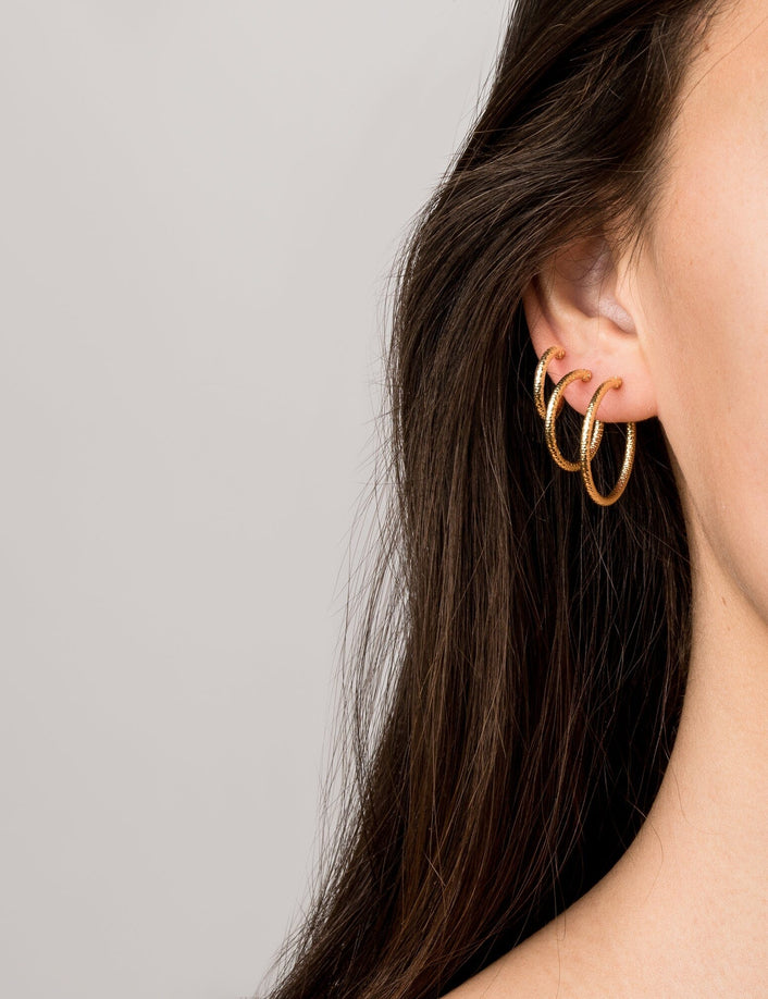 Textured Hoop Earrings