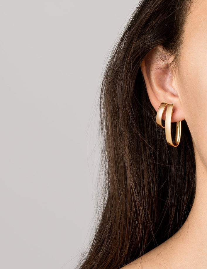 Bold Oval Hoop Earrings