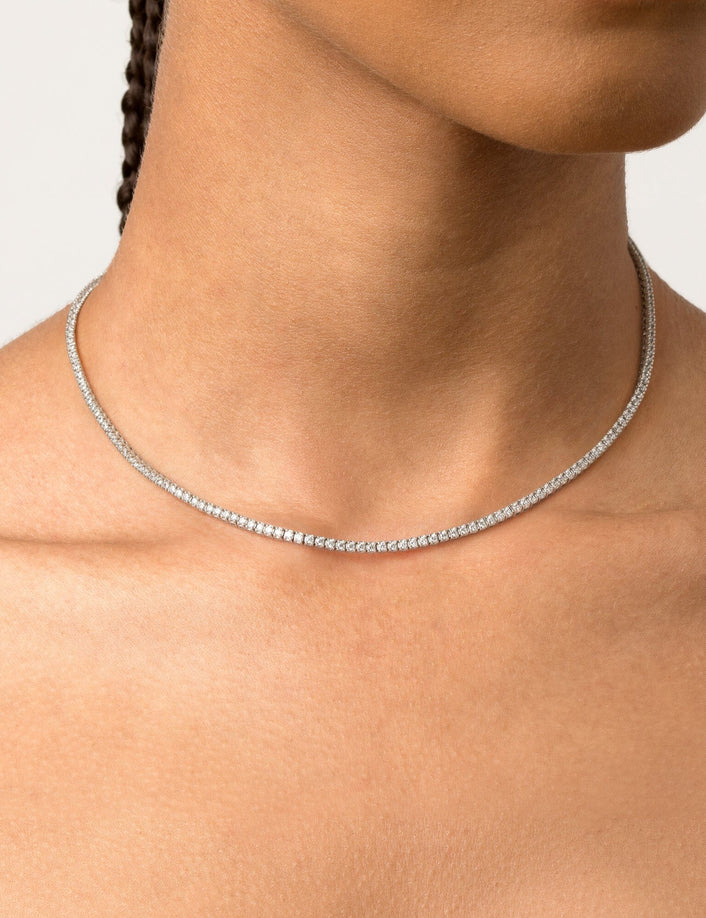 Classic Diamond Tennis Necklace