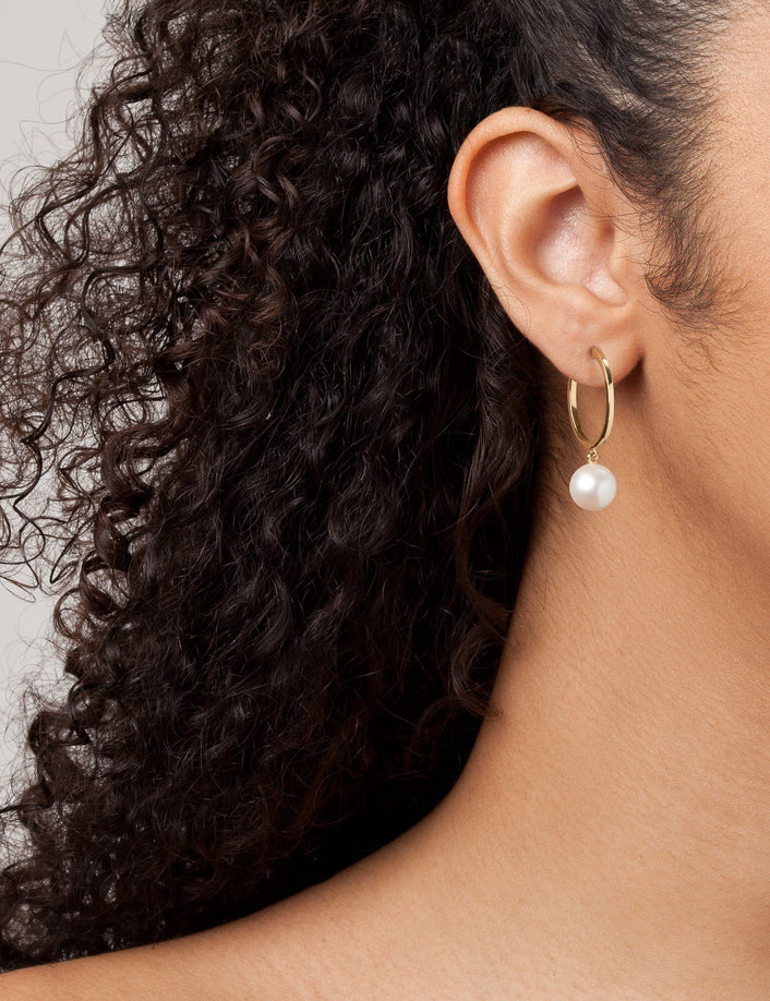 Pearl Hoop Earrings